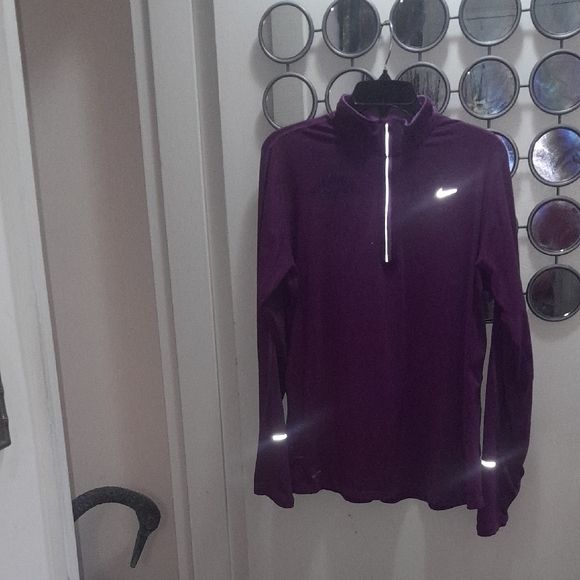 Nike Tops - 🌺Nike Purple Reflective 1/4 Zip Athletic Top